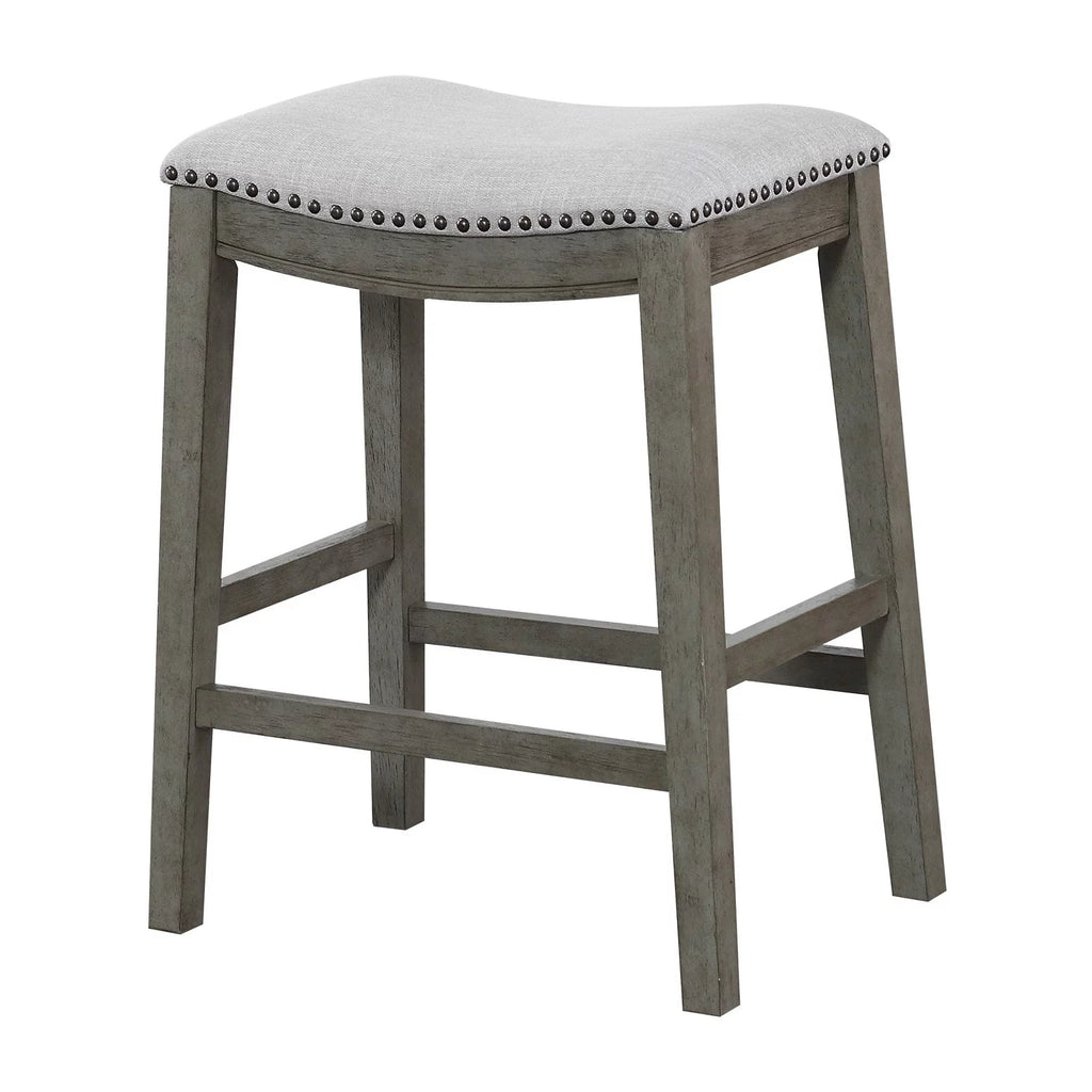 Beige Fabric Saddle Stool 2-Pack G125433