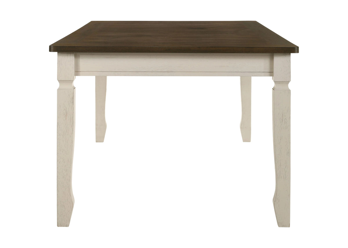 Weathered Oak Cream Dining Table V91219