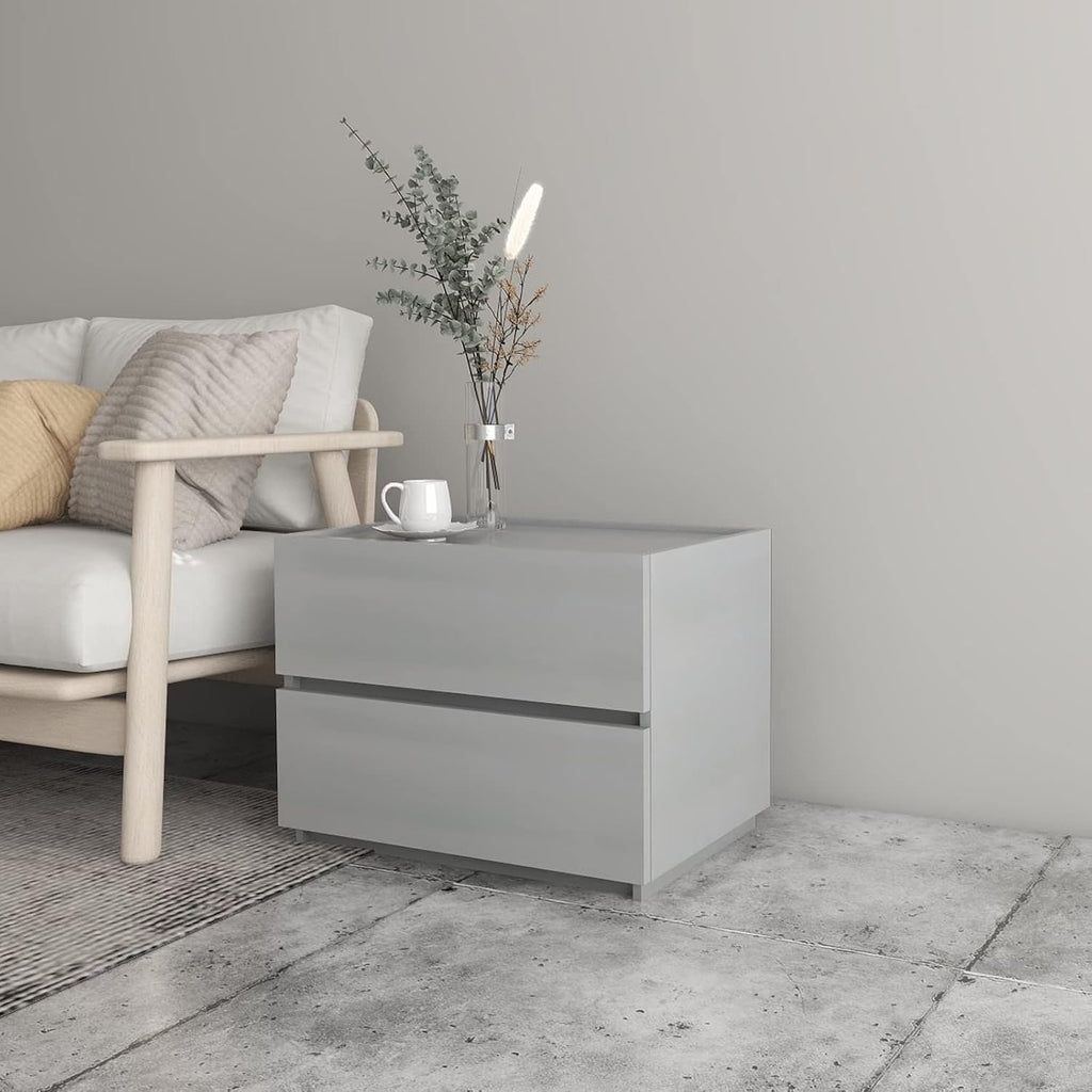 Gray 2-Drawer Stackable Dresser Q8582
