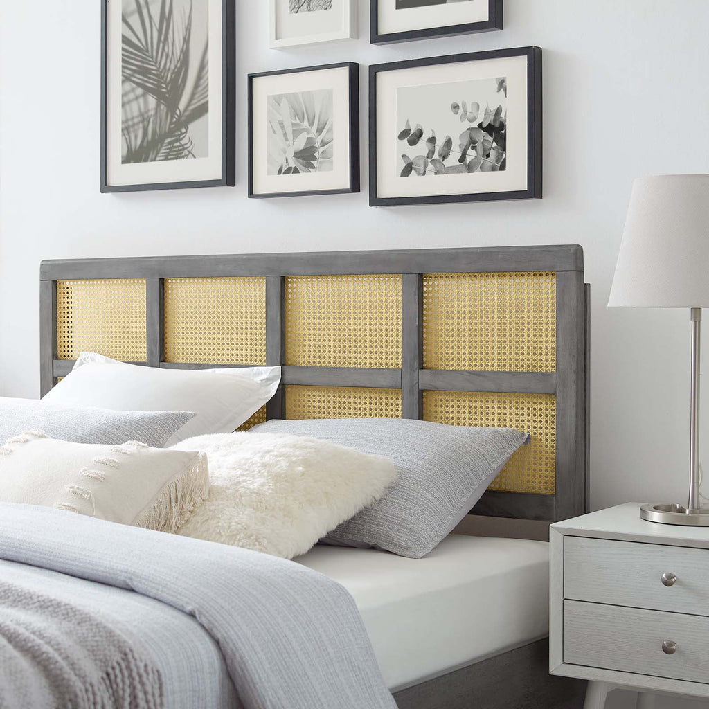 Grey Wood Full Size Headboard X37126