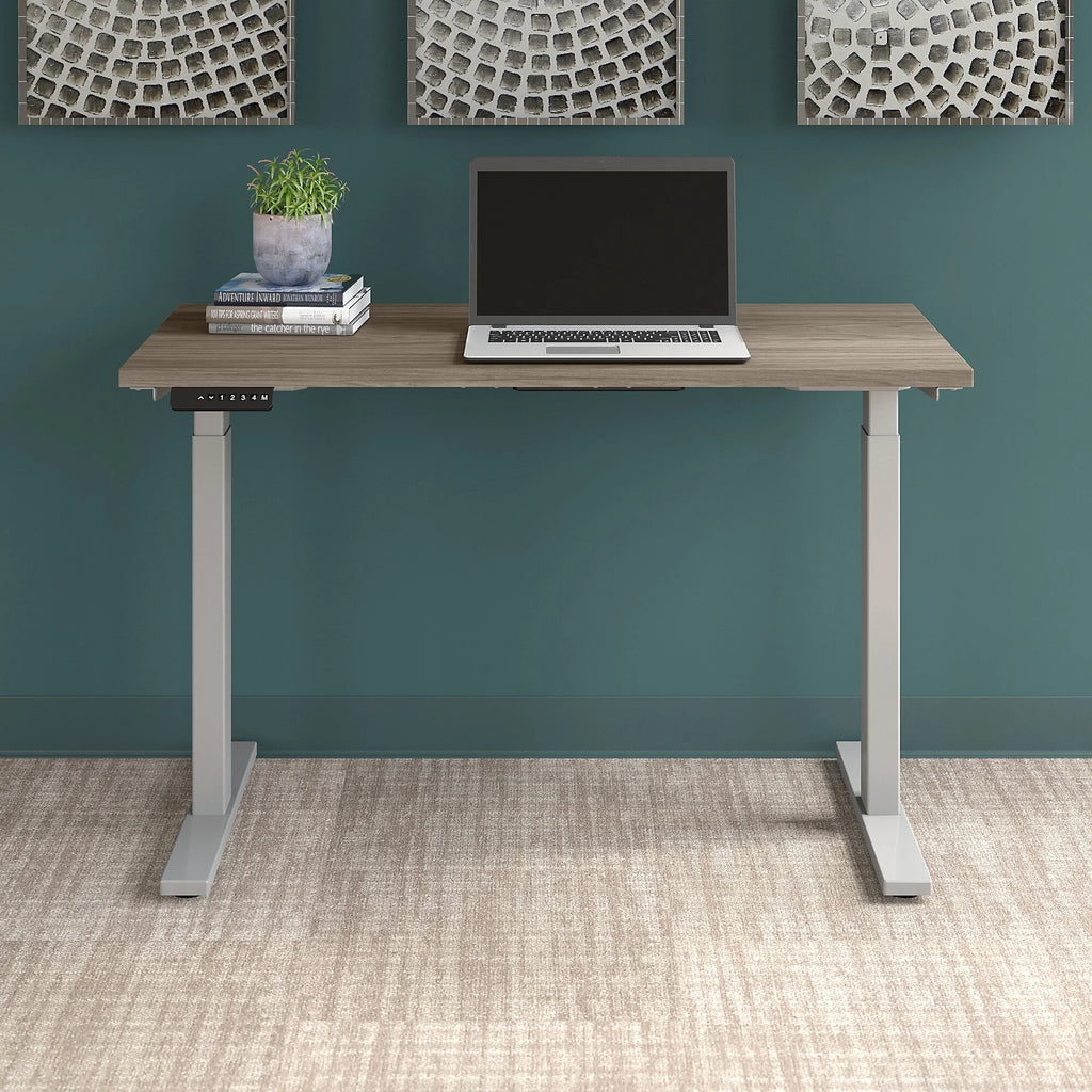 Adjustable Desk in Modern Hickory L1078