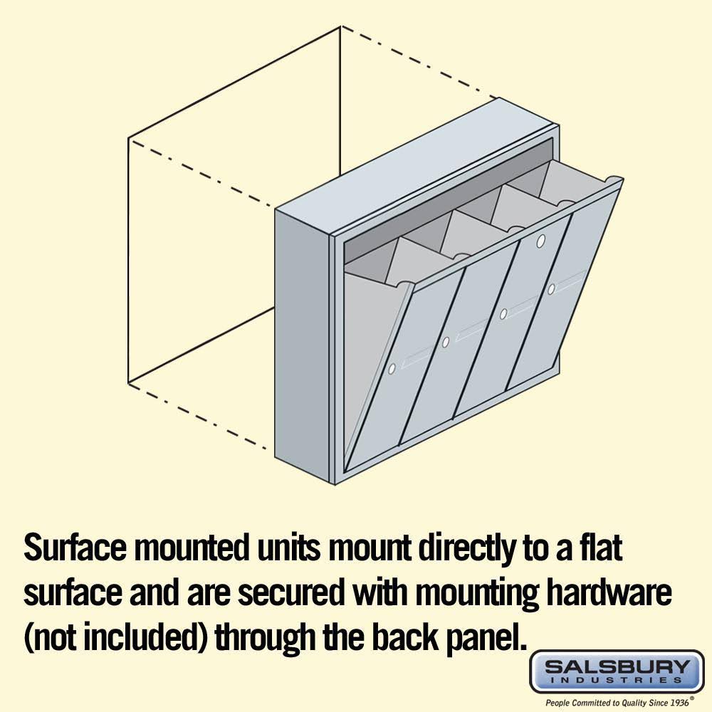 Aluminum 4 Door Vertical Mailbox O59431