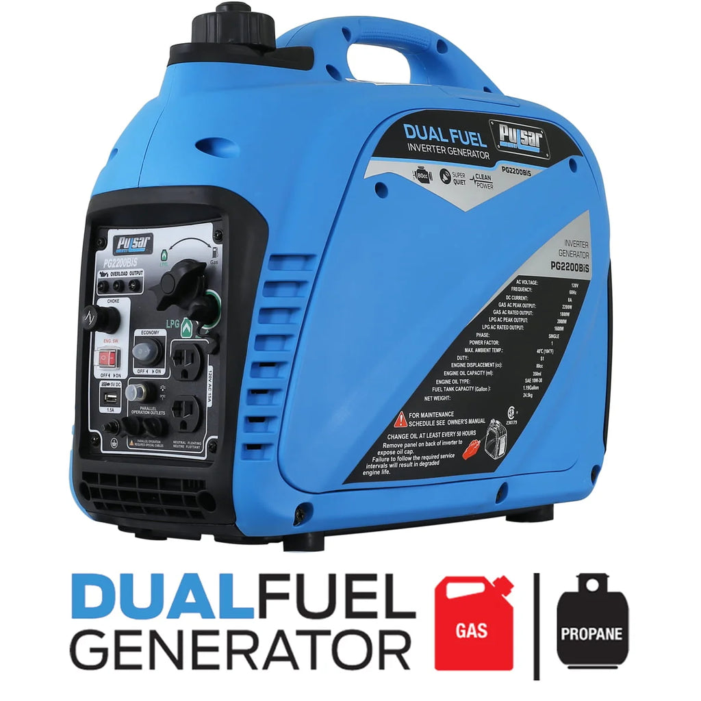2,200 Watt Dual-Fuel Portable Inverter Generator M15028