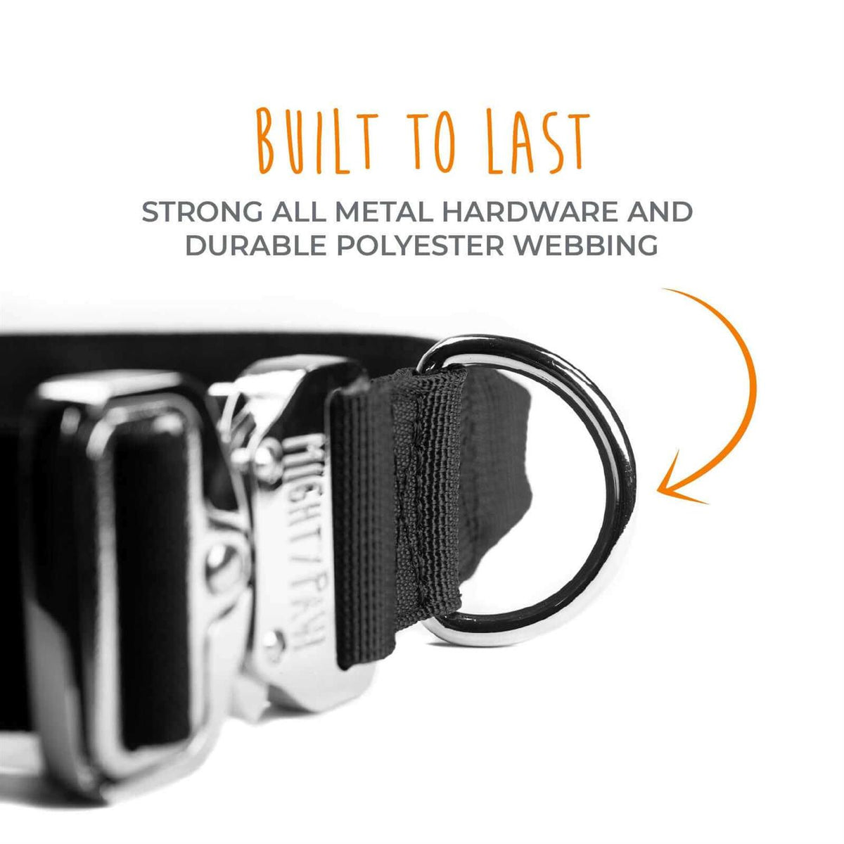 Heavy Duty Dog Collar with Metal Buckle W809