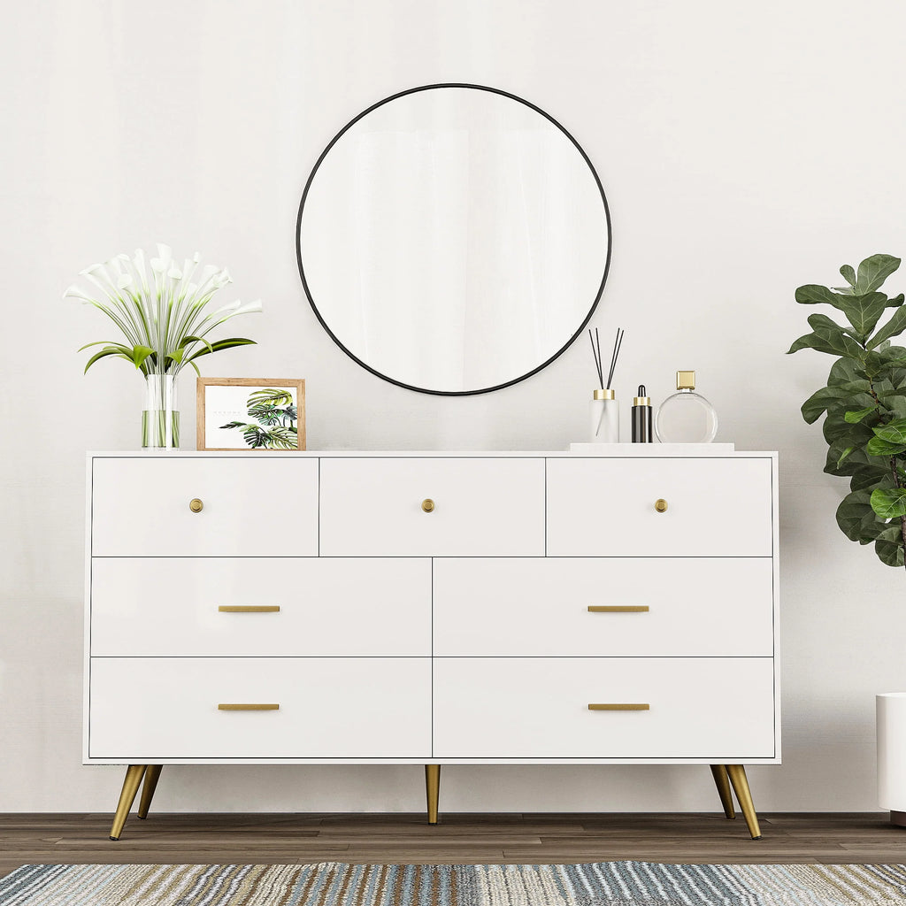 White 6 Drawer Dresser Y651897