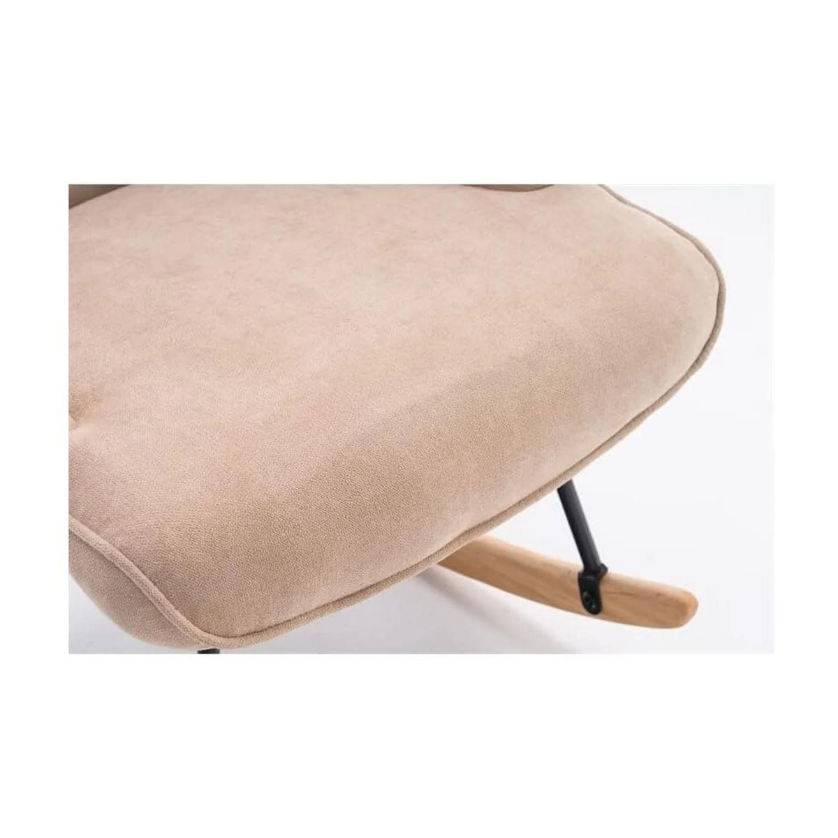 Beige Fabric Rocking Chair C219