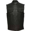 Black Motorcycle Vest 2XL U472038