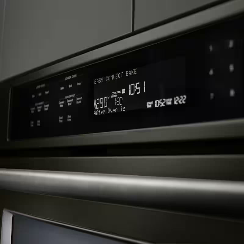 27 in. Double Electric Wall Oven Self-Cleaning Convection Black Stainless C91062