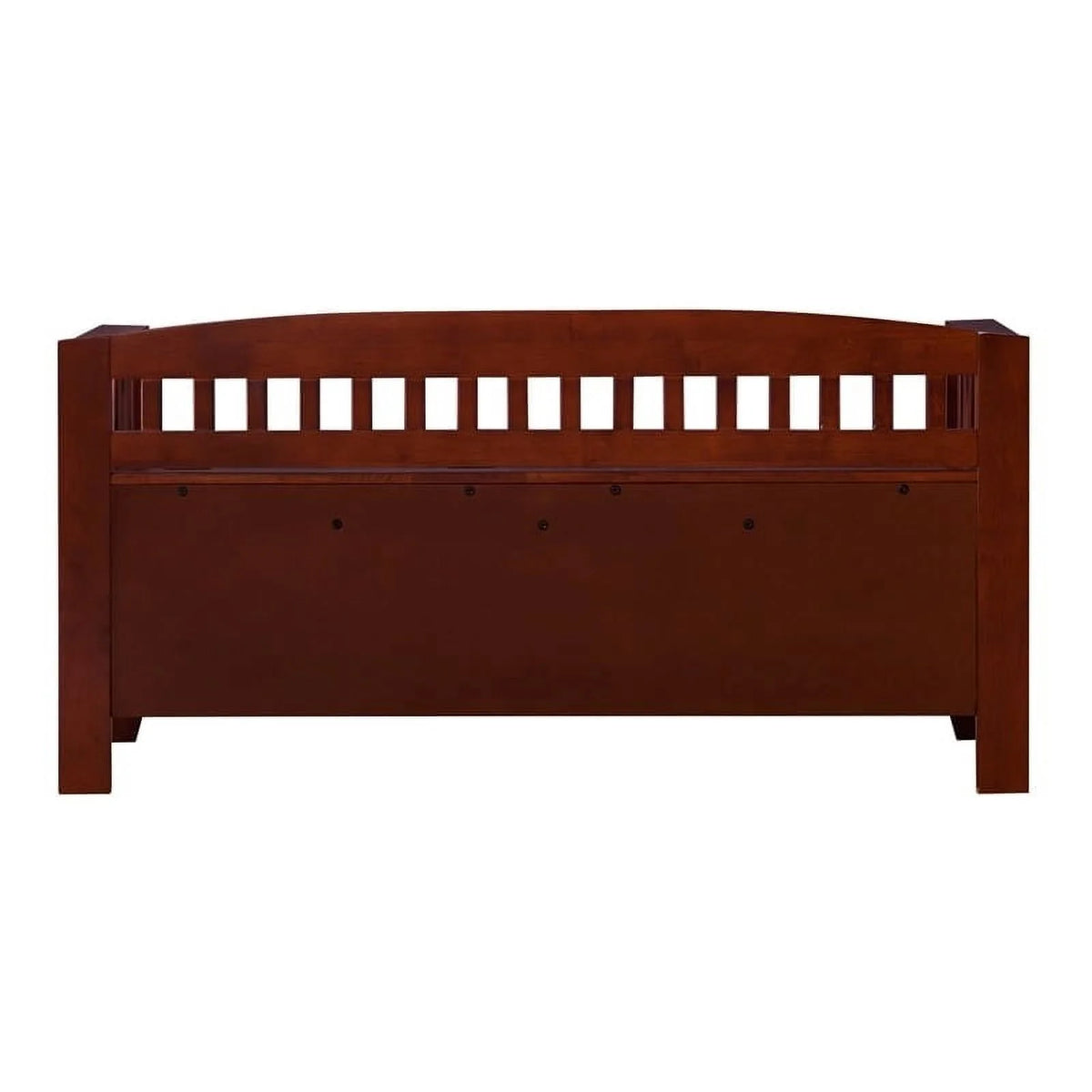 17" Split Seat Wood Storage Bench in Walnut Brown O935455