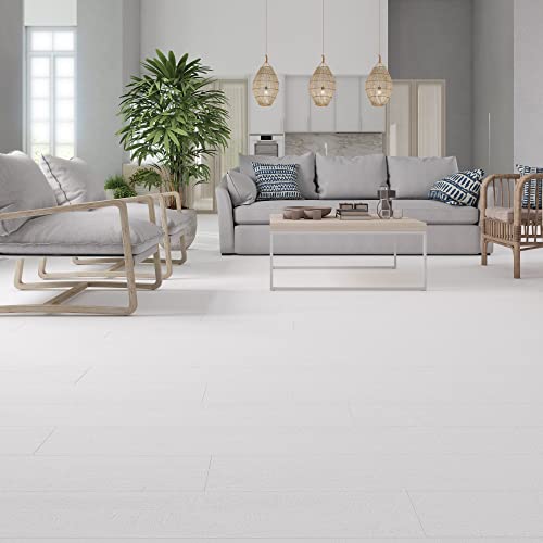 Interlocking Luxury Vinyl Flooring Tiles 10 Wood-Look Planks 24.5 Sq. Feet X6683