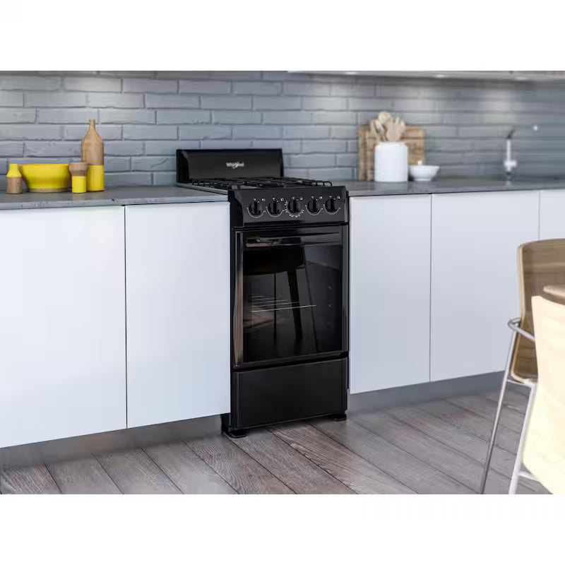 4-Burners Freestanding Gas Range in Black W366
