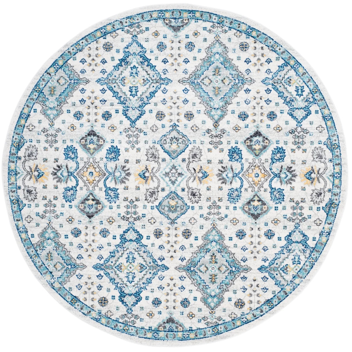 Ivory Light Blue 10' x 14' Area Rug R19971