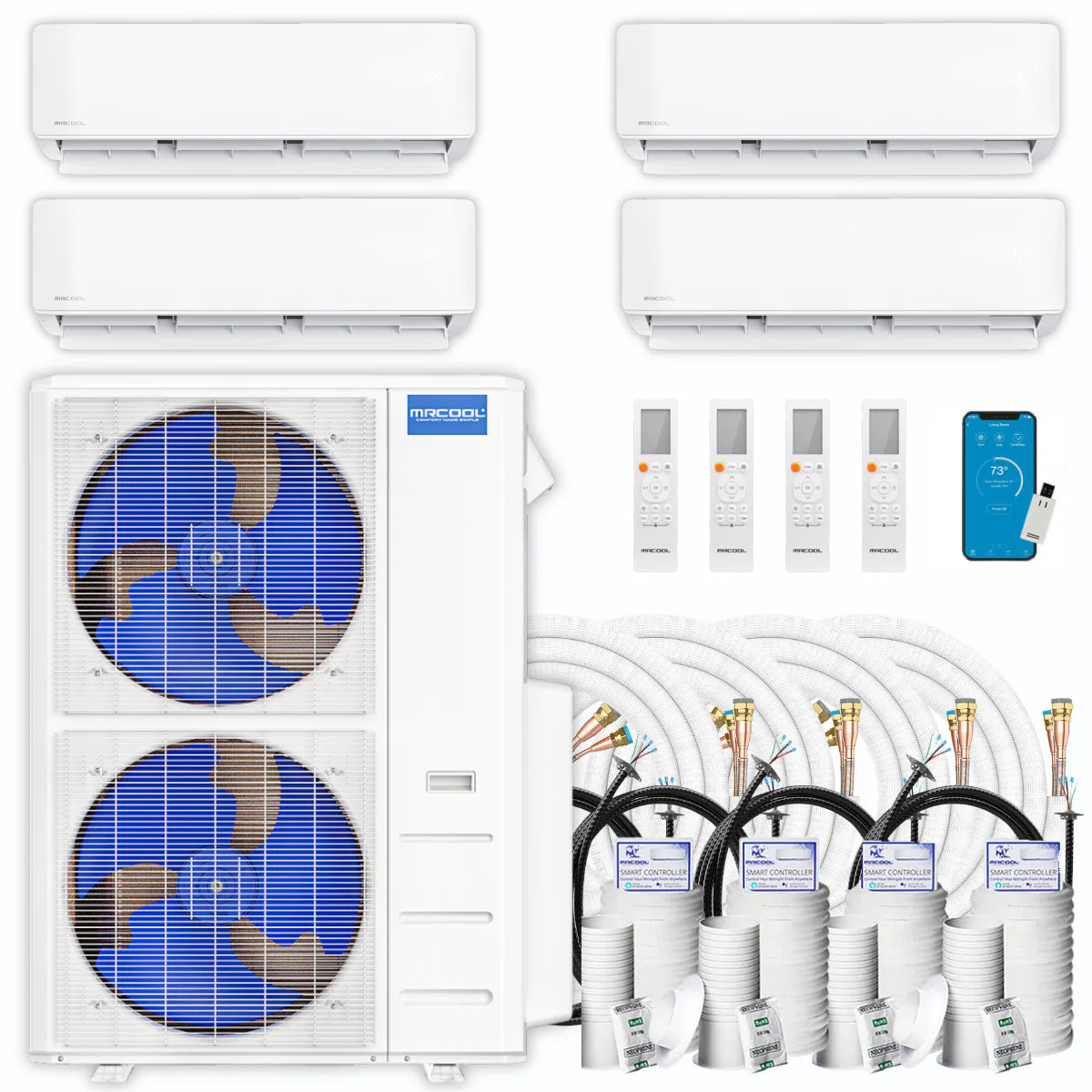 54,000 BTU 4 Zone Ductless Air Conditioner and Heat Pump N934