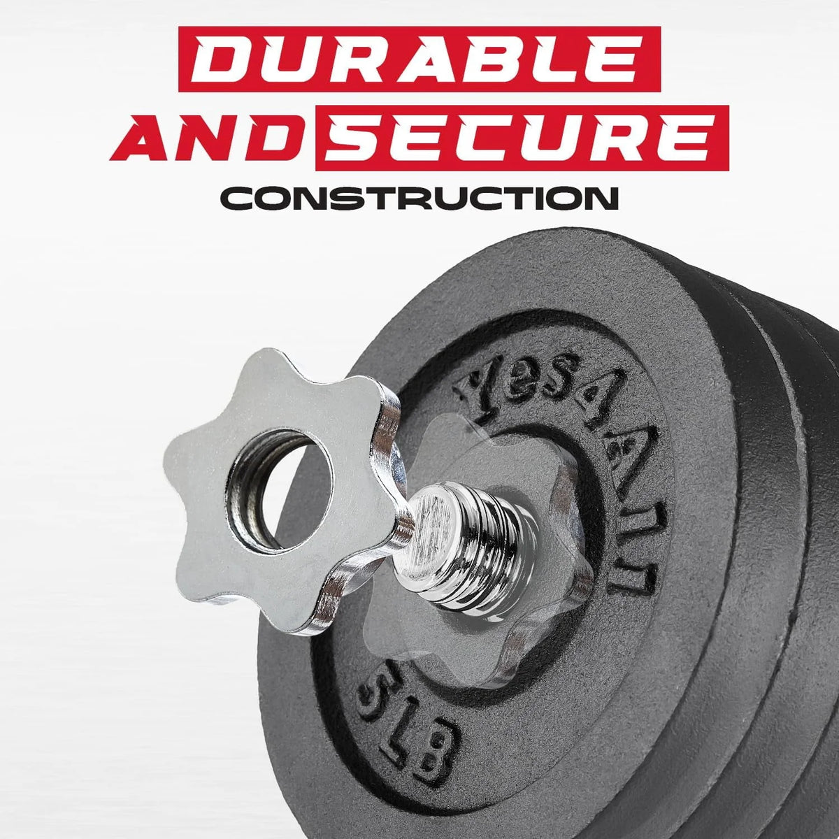 Adjustable 105 lbs Cast Iron Dumbbell Set N73386