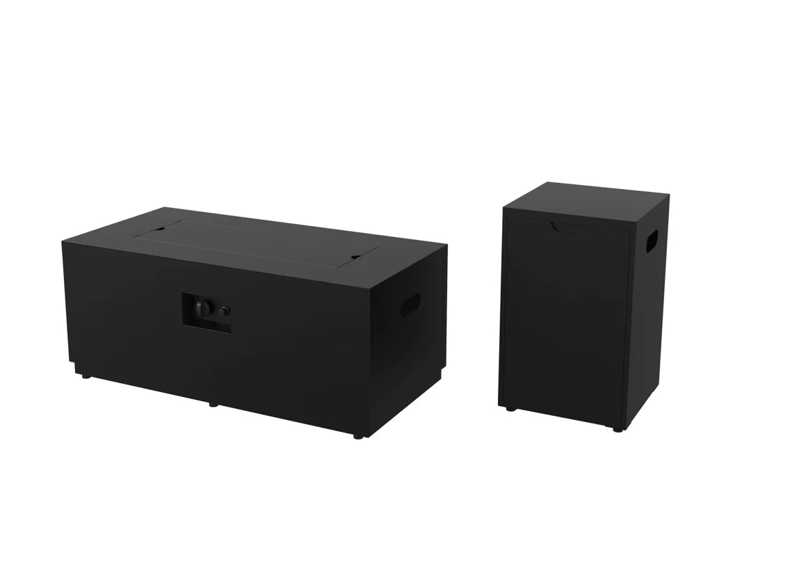 Black 42 Rectangle Gas Fire Pit U946