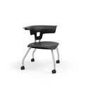 Black Classroom Chair with Casters S392