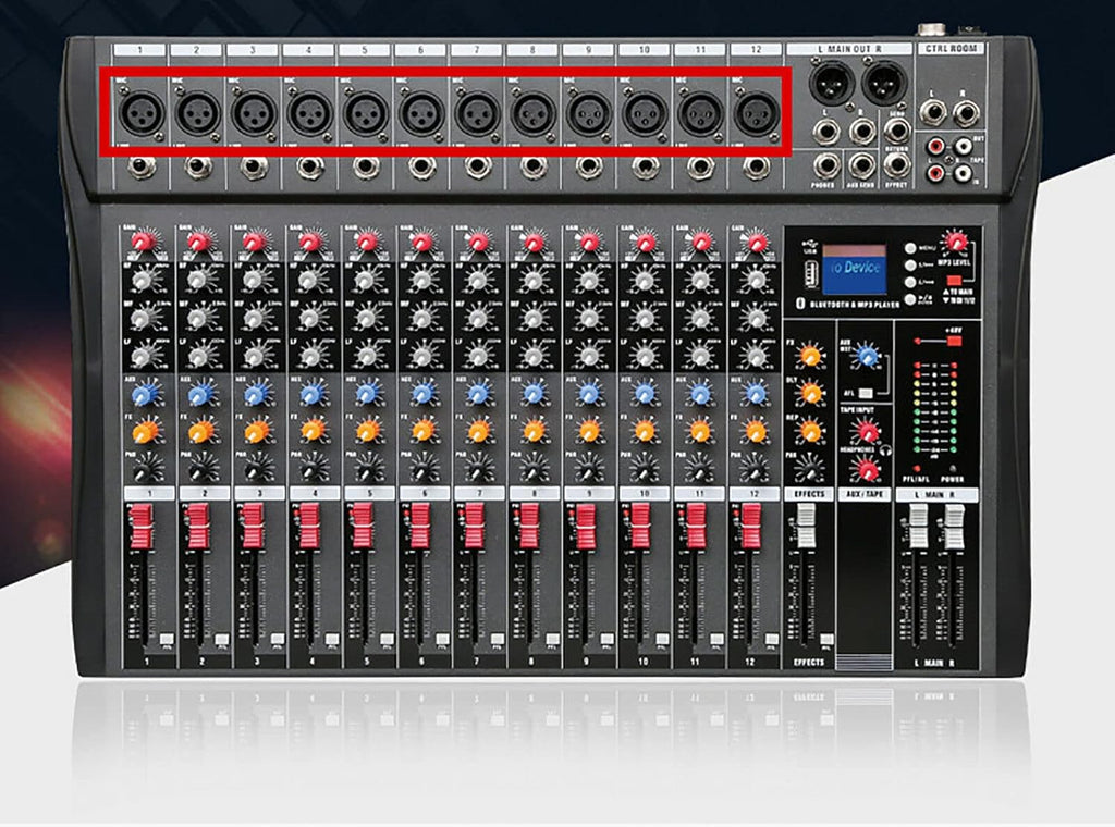 12 Channels Bluetooth USB DJ Audio Mixer B905