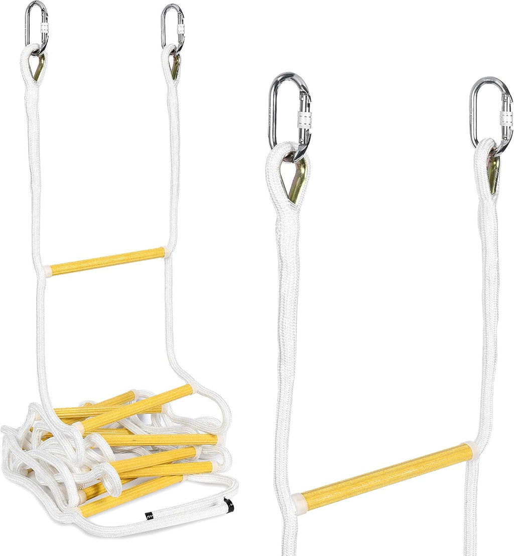 13ft Weather Resistant Fire Escape Ladder with Hooks F688