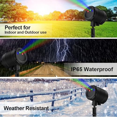 Outdoor Laser Lights, Moving RGB Projector Light Waterproof with Remote Control A441940