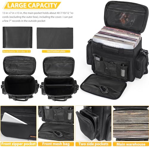 Vinyl Record Carrying Bag with Divider 40 Records 12" LP J260757