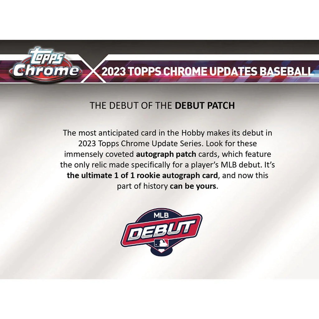 2023 Chrome Update Series Baseball Trading Card Hobby Jumbo Box R51618