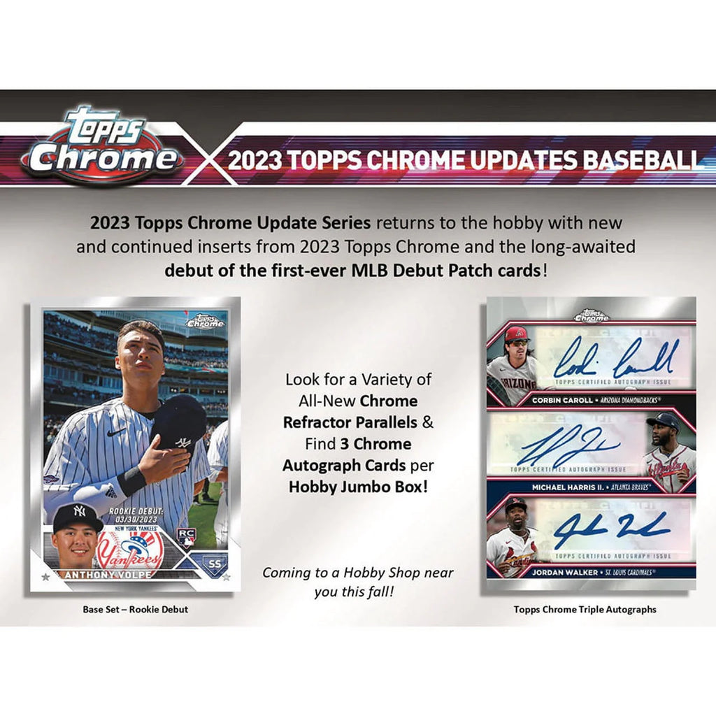 2023 Chrome Update Series Baseball Trading Card Hobby Jumbo Box R51618