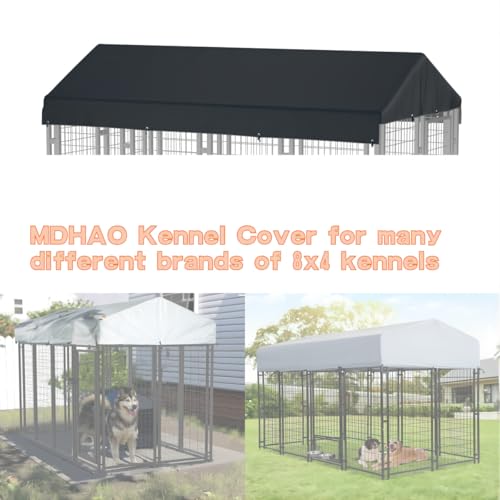 10' x 10' 600D Heavy Duty Waterproof Dog Kennel Top Cover Gray A74092