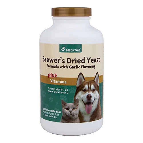 Chewable Tablets with Brewers Dried Yeast and Garlic Flavoring for Dogs and Cats 1000 Count C94166
