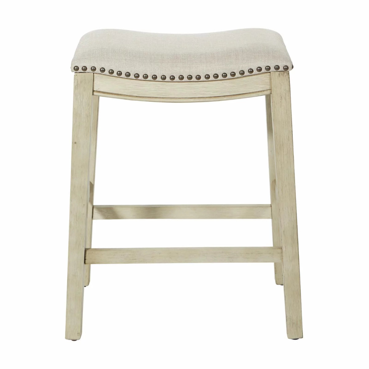 Beige Fabric Saddle Stool 2-Pack G125433
