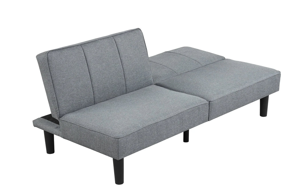 Gray Linen Futon W6078