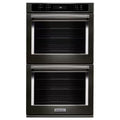 27 in. Double Electric Wall Oven Self-Cleaning Convection Black Stainless C91062