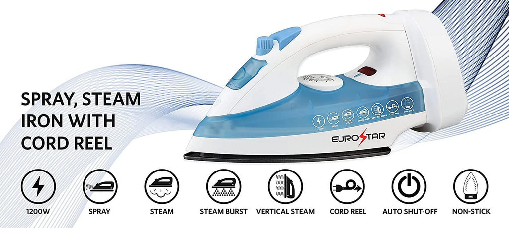 White Steam Iron with Auto Shut-Off N96359