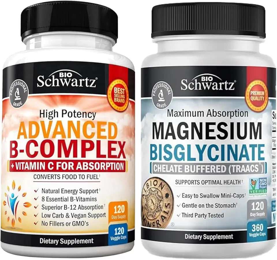 Vitamin B Complex with Vitamin C and Magnesium Bisglycinate Capsules S43735