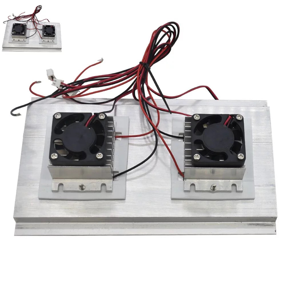 Thermoelectric Peltier Cooling System with Double Fans and Large Radiator U4724