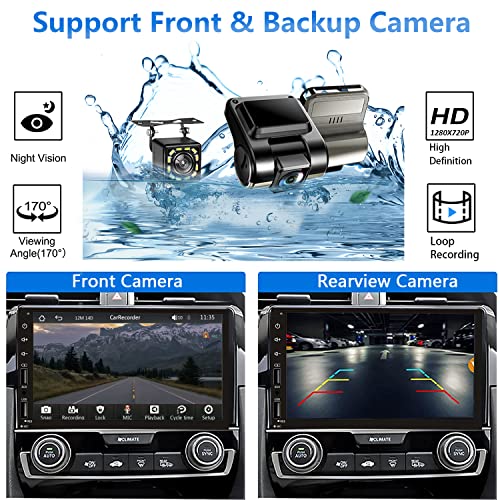 Double Din Car Stereo with 7inch Touchscreen, Bluetooth, Camera, FM Radio H88233