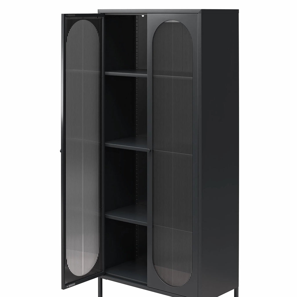 2-Door Accent Cabinet with Fluted Glass K954