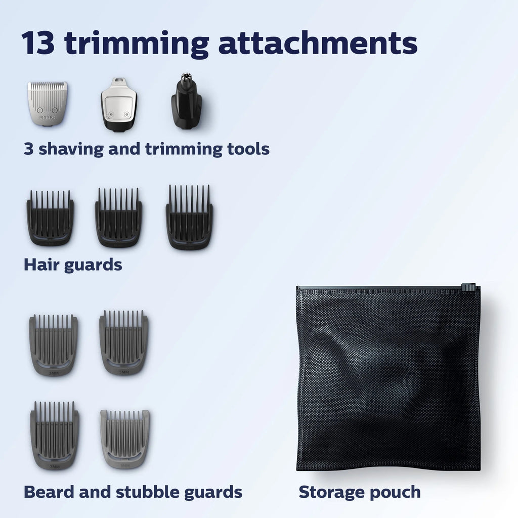 13 Piece Mens Grooming Kit for Beard Face Nose and Ear Hair U8703