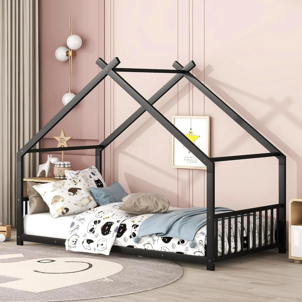 Black Floor Bed Frame R123543