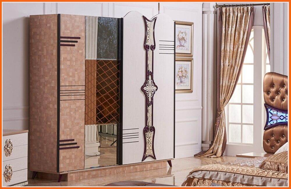 King Size Bed Dresser Nightstand Wardrobe A2053