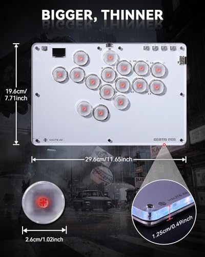 Black All-Button Arcade Stick with Turbo Functions & Custom RGB D1482