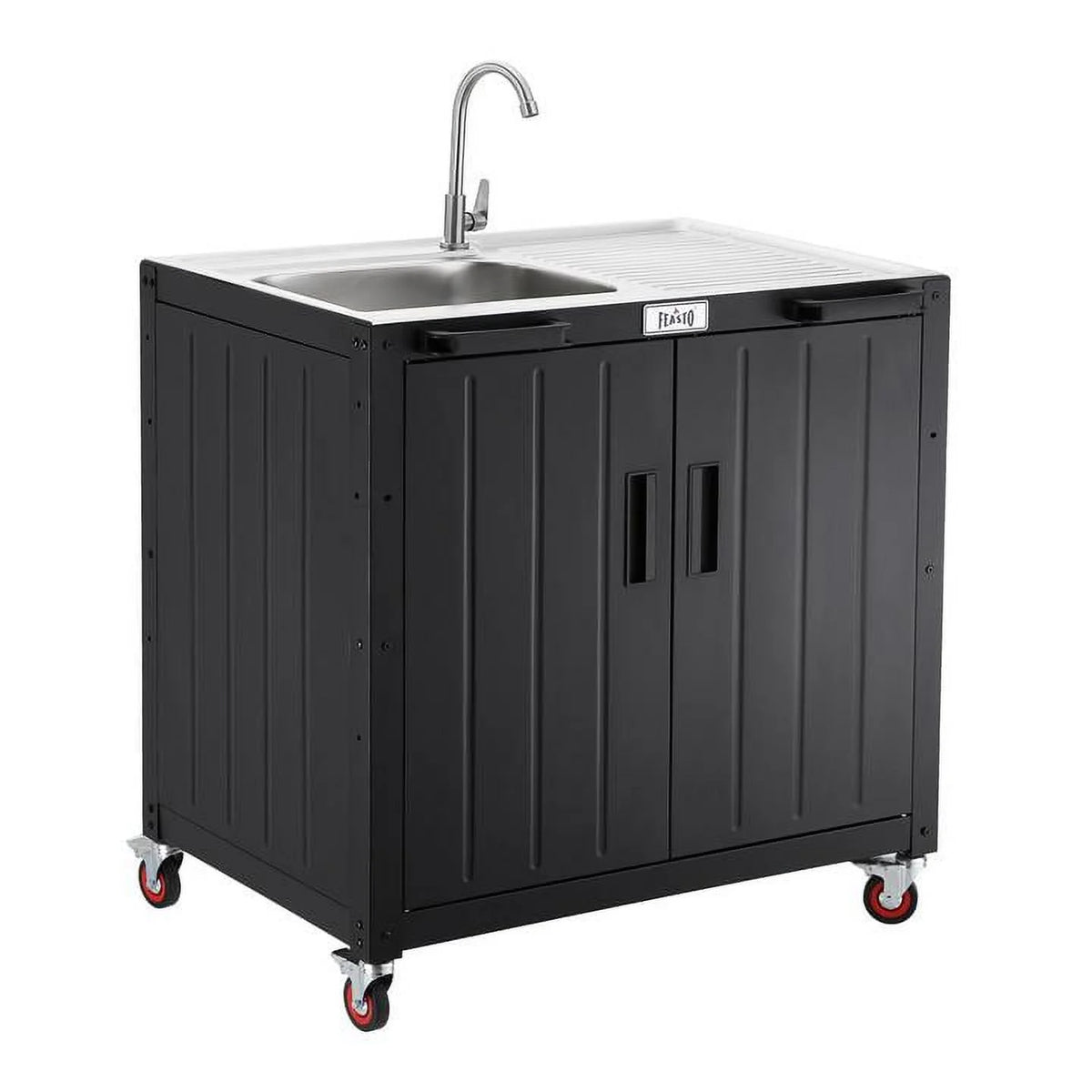 Freestanding Utility Sink with Storage Cabinet V7088