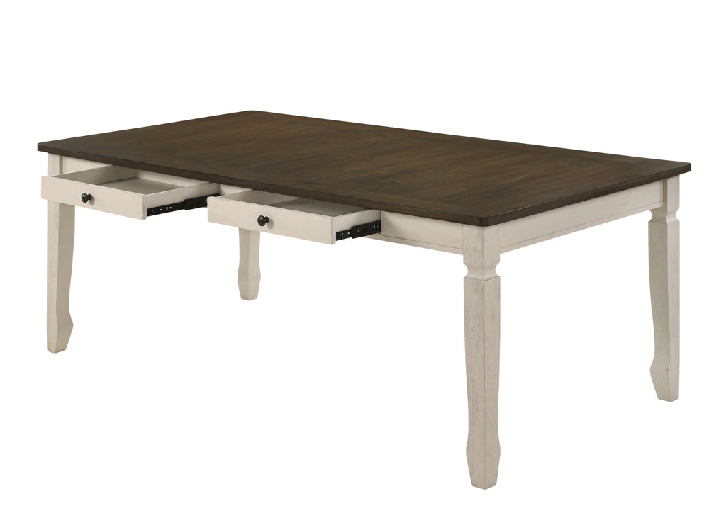 Weathered Oak Cream Dining Table V91219