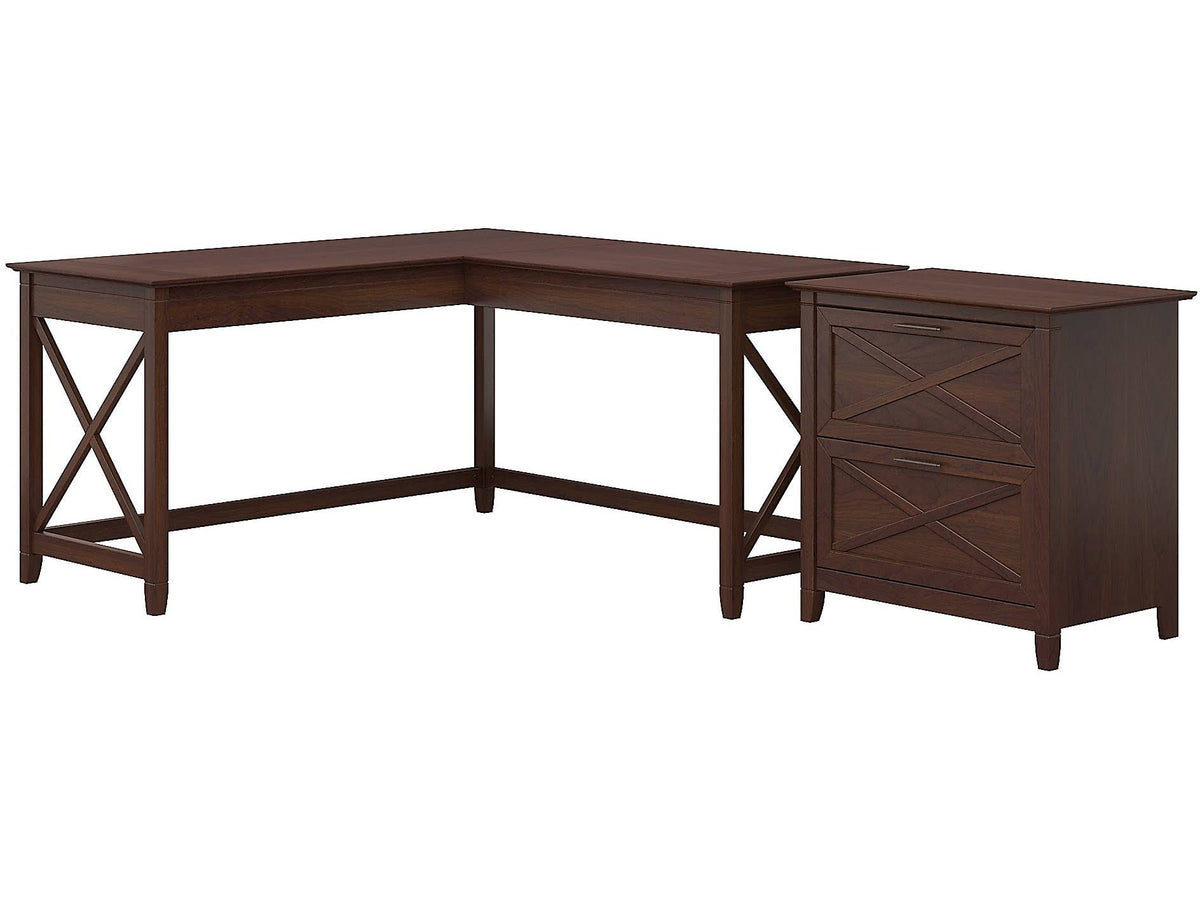 L Shaped Desk with 2 Drawer File Cabinet K63915