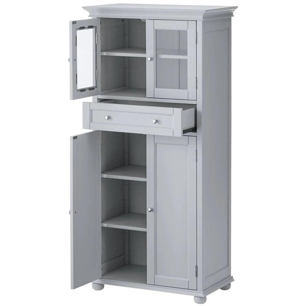 4-Door Tall Cabinet in Dove Grey G25347