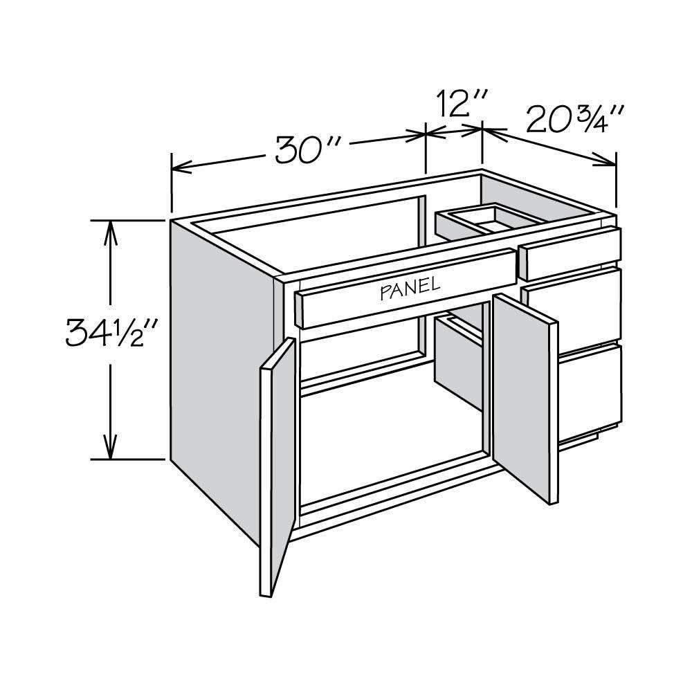42-in Stone Bathroom Vanity Cabinet S737213
