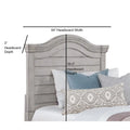 Antique Gray Wooden Slat Headboard P82182