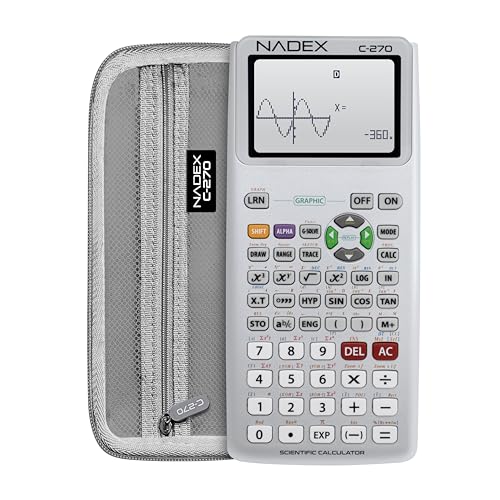 Black Graphing Scientific Calculator with Carrying Case P518