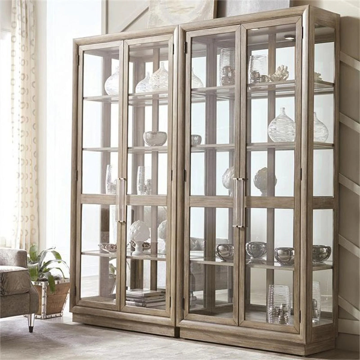 Contemporary 5 Shelf Curio Cabinet H94974