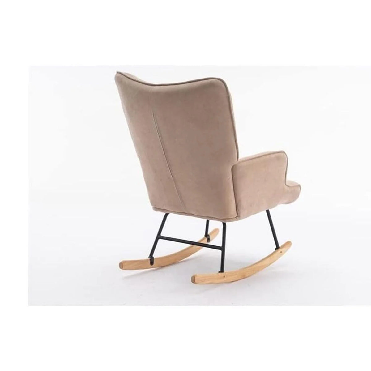 Beige Fabric Rocking Chair C219