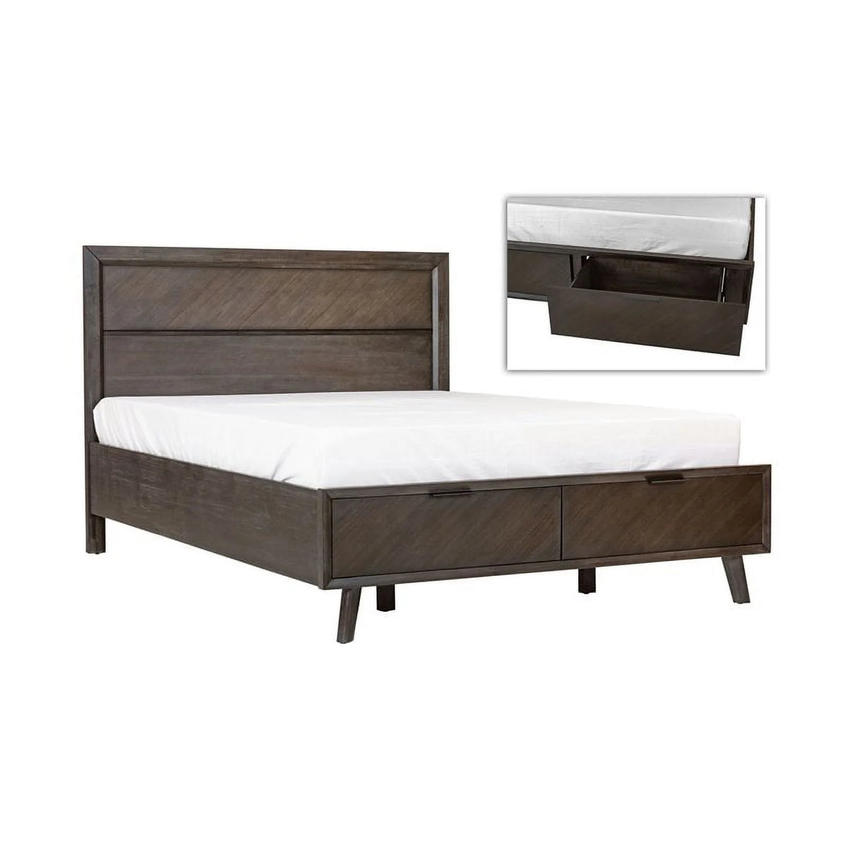 Queen Bed in Dark Brown Z149139